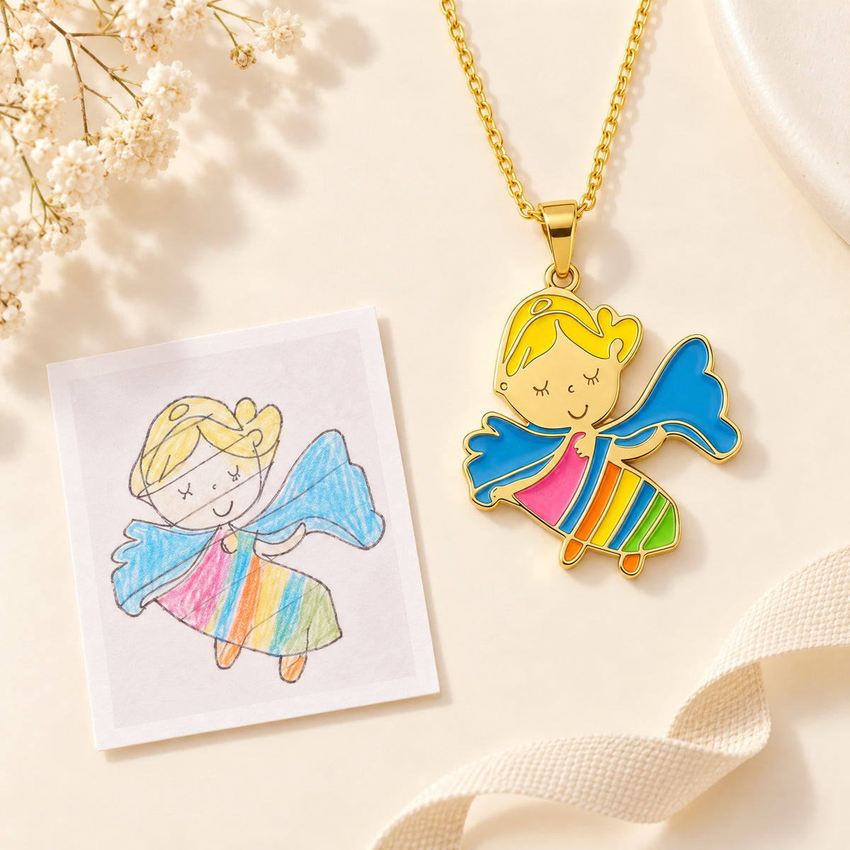 Single-Person Drawing Necklace