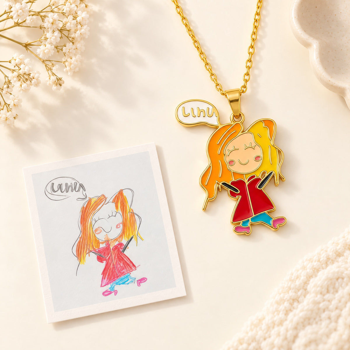 Single-Person Drawing Necklace
