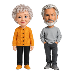Personalized 3D couple figurine custom handmade wedding and anniversary gift 