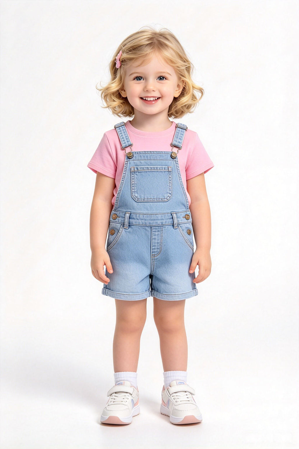 Portrait of the supplied custom 3D child figurine on a white background