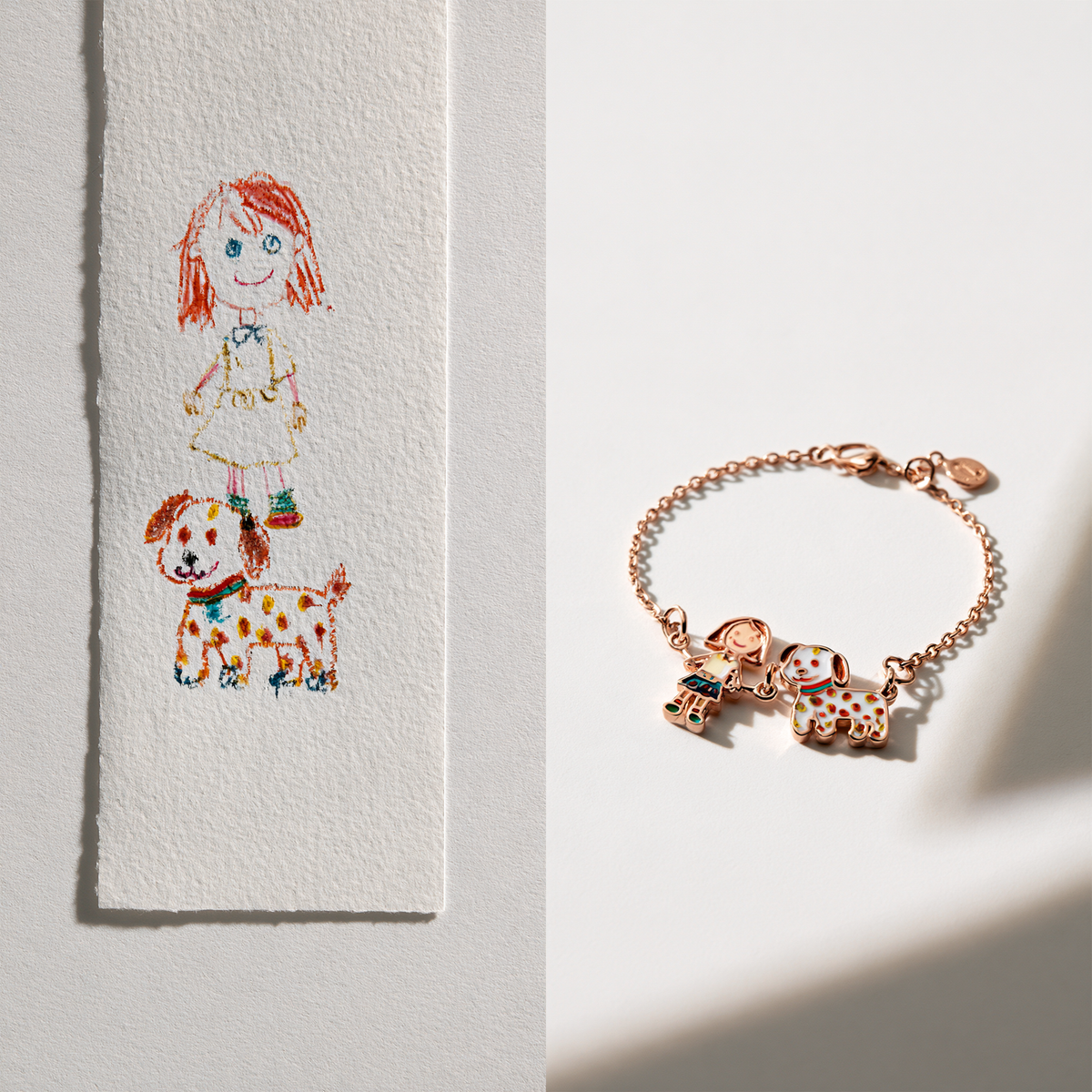 Custom Kids Artwork Bracelet | Personalized Children Drawing Keepsake Bracelet