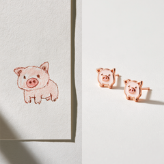 Custom Kids Artwork Stud Earrings | Personalized Children Drawing Keepsake Jewelry