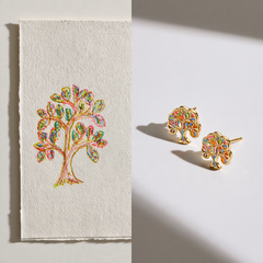 Custom Kids Artwork Stud Earrings | Personalized Children Drawing Keepsake Jewelry