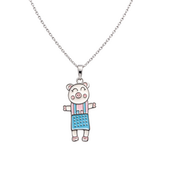 Custom Child Drawing Necklace – Single Person Design | Kids Artwork Keepsake